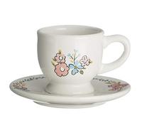 Premier Housewares Floral Egg Cup, Ceramic, White, Small