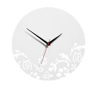 Premier Housewares Floral Swirl Wall Clock - White