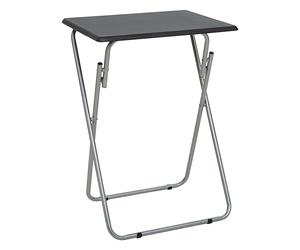 Premier Housewares Folding Camping Table, Lightweight Collapsible Outdoor Picnic Table for Drinks & Coffee, Small Portable Kitchen Work Table, Black