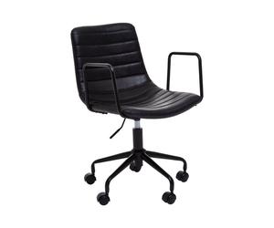 Premier Housewares Forbes Black Leather Chair