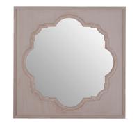 Premier Housewares Fossil grey / Antique Taupe Wall Mirror For Bedroom / Hallway / Living Room Luxurious and Antiquated Look w95 x d3 x h95 cm