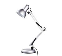 Premier Housewares Fully Adjustable Desk Lamp, Metal - Silver