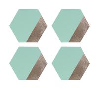 Premier Housewares Geome Dipped Jade and Silver Placements