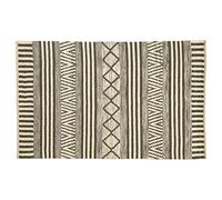 Premier Housewares Geometric Rug Large, Cotton, Wool Bedroom Rug, Aesthetic Finish, Childrens Rug, Muted Color Palette, Tribal Inspired Design, W240 x D150 x H1cm, Weight 8.15.