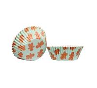 Premier Housewares Gingerbread 60 Pieces Medium Cupcake Cases/Made From Robust Greaseproof Paper/Pastel Green Case/Decorative Muffin Cases 8 x 8 x 3
