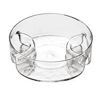 Premier Housewares Glass 3 Section Serving Dish, Clear