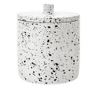 Premier Housewares Glass Jars/Jar With Grey And Black Finish Glass Jar Modern Glass Storage Jars With Lids Concrete Glass Jars With Lid 14 x 9 x 9
