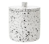 Premier Housewares Glass Jars / Jar With Grey And Black Finish Glass Jar Modern Glass Storage Jars With Lids Concrete Glass Jars With Lid 14 x 9 x 9