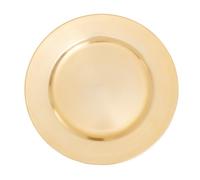 Premier Housewares Gold Charger Plates | Minimalistic Melamine Plates | Durable Dinner Plates | Reliable Gold Finish Dinner Plate | Versatile Dinnerware Set for Home, Events