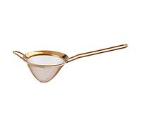 Premier Housewares Gold Finish Pointed Sieve Tea Strainer Sieve Fine Mesh Kitchen Flour Metal 10 x 8 x 24