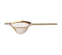 Premier Housewares Gold Finish Pointed Sieve Tea Strainer Sieve Fine Mesh Kitchen Flour Metal 14 x 8 x 33