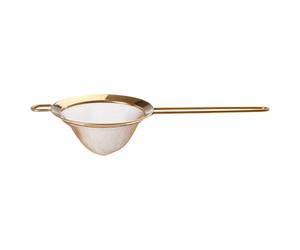Premier Housewares Gold Finish Pointed Sieve Tea Strainer Sieve Fine Mesh Kitchen Flour Metal 14 x 8 x 33