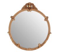 Premier Housewares Gold Finish Round Acanthus Leaf Wall Mirror