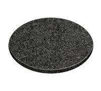 Premier Housewares Granite Round Chopping Board, Black Speckle, 25cm Diameter, 1.5cm Thick, Kitchen Serving and Slicing Platter