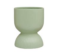 Premier Housewares Green Planter Stylish Stoneware Cylindrical Indoor Plant Pot Tall Planters Flower Box Indoor Planter Pots for Plants 15 x 20 x 15
