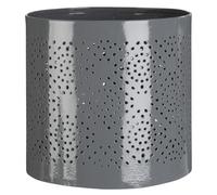 Premier Housewares Grey Finish Small Candle Holder Tealight Holder With Geometric Pattern Holders For Bedroom Living Room And Hallways 11 x 11 x 11