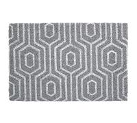 Premier Housewares Grey Geometric Design Door Mat Non Slip Floor Mat Indoor And Outdoor Welcome Mat With Robust Coir For Door Entrances House Entryway Kitchen Outside Porch And More 40 x 2 x 60