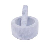 Orsina 250Ml Grey Marble Mortar And Pestle, Durable Natural Stone Grinder For Kitchen Use