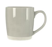 Premier Housewares Grey Mug Made From Bone China/Glossy Finish/Rounded Handle Mugs For Espresso/Cappuccino Cups Decorative Plain Cup 9 x 9 x 13