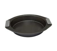 Premier Housewares Durable Grey Round Cake Tin | Reliable Baking Tin For Kitchen | Non Stick Coating Cake Tin For Perfect Baking Experience | Silicone Handles Brownie Tin