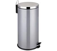 Premier Housewares Grey Stainless Steel Pedal Bin - 30 Ltr