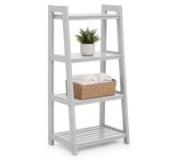 Premier Housewares Grey Wood Four Tier Shelf Unit | Ladder Design