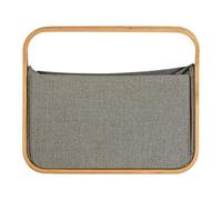 Premier Housewares Grey Wooden Handles Storage Basket/Made Using Dull Finish Handle/Laundry Basket/Hamper Box/Washing Baskets 34 x 45 x 54