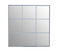Premier Housewares Grid Wall Mirror with Silver Finish Frame