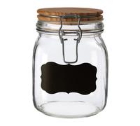 Premier Housewares Grocer Small Storage Jar with Pine Wood Lid