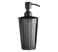 Premier Housewares Hammered Effect Black Nickel Finish Lotion Dispenser, Silver, 19 x 9 x 9 cm