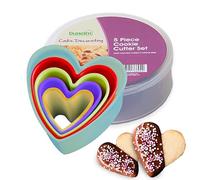 Premier Housewares Heart Shaped Cutters - Set of 5, Multi-Coloured
