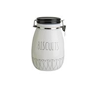 Premier Housewares Heartlines Biscuit Canister, Dolomite, White
