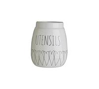 Premier Housewares Heartlines Utensil Jar, Dolomite - White