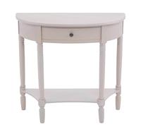 Premier Housewares Heritage 1-Drawer Console Table, Wood, Vintage Grey