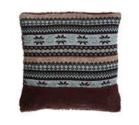 Premier Housewares Heritage Fairisle Cushion - Brown