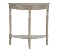 Premier Housewares Heritage Winter Melody Half Moon Console Table, Wood, Natural/Washed Oak