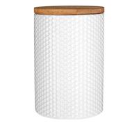 Premier Housewares Hex Canister, White