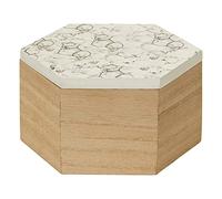 Mimo Hexagon Trinket Box - White Faux Marble
