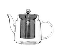 Premier Housewares High Borosilicate Teapot, with Strainer, 650ml, 12 x 15 x 11 cm