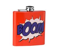 Premier Housewares Hip Flask Boom Design with Red Finish
