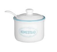 Premier Housewares Homestead Sugar Pot, White, 130 ml, Set of 2