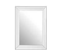 Premier Housewares Housewares Silver Wall Mirror For Garden And Bedroom Reflective Square Bathroom Mirrors Wall Mounted Contemporary Mosaic Design Hallway Walls Mirrors w60 x d3 x h80cm