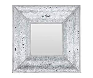 Premier Housewares Housewares Silver Wall Mirror For Garden And Bedroom Reflective Square Bathroom Mirrors Wall Mounted Contemporary Mosaic Design Hallway Walls Mirrors 71 x 8 x 71