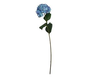 Premier Housewares Hydrangea Stem Blue Flower - 74cm / Double-Sided Succulent Plants/Real Touch Large Faux Hydrangeas Artifical Succulent Plants / W18 x D18 x H74cm