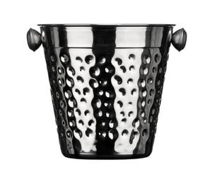 Premier Housewares Ice Bucket Hammered Stainless Steel, H13 x W16 x D14cm, Silver