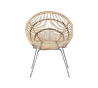 Premier Housewares Interiors By Premier Black Washed Natural Rattan Chair, Rustless Rattan Chair, Easy Cleaning Rattan Armchair