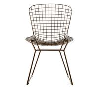 Premier Housewares Interiors By Premier Bronze Metal Grid Frame Wire Chair, Comfortable Seating Garden Wire Chair, Easy Cleaning Wire Frame