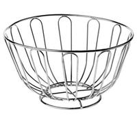 Premier Housewares Interiors By Premier Chrome Round Fruit Basket, Sleek Wire Design With Polished Chrome Finish, Ideal For Storing And Displaying