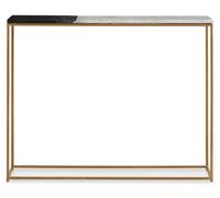 Premier Housewares Interiors By Premier Console Table, Black & White Marble Top Console Table, Metal And Marble Console Table, Luxury Console Table