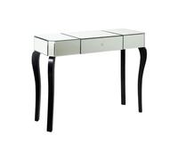 Premier Housewares Interiors By Premier Elegant 1 Drawer Console Table, Mirrored Hallway Table For Livingroom, Glass Finish Modern Console Table